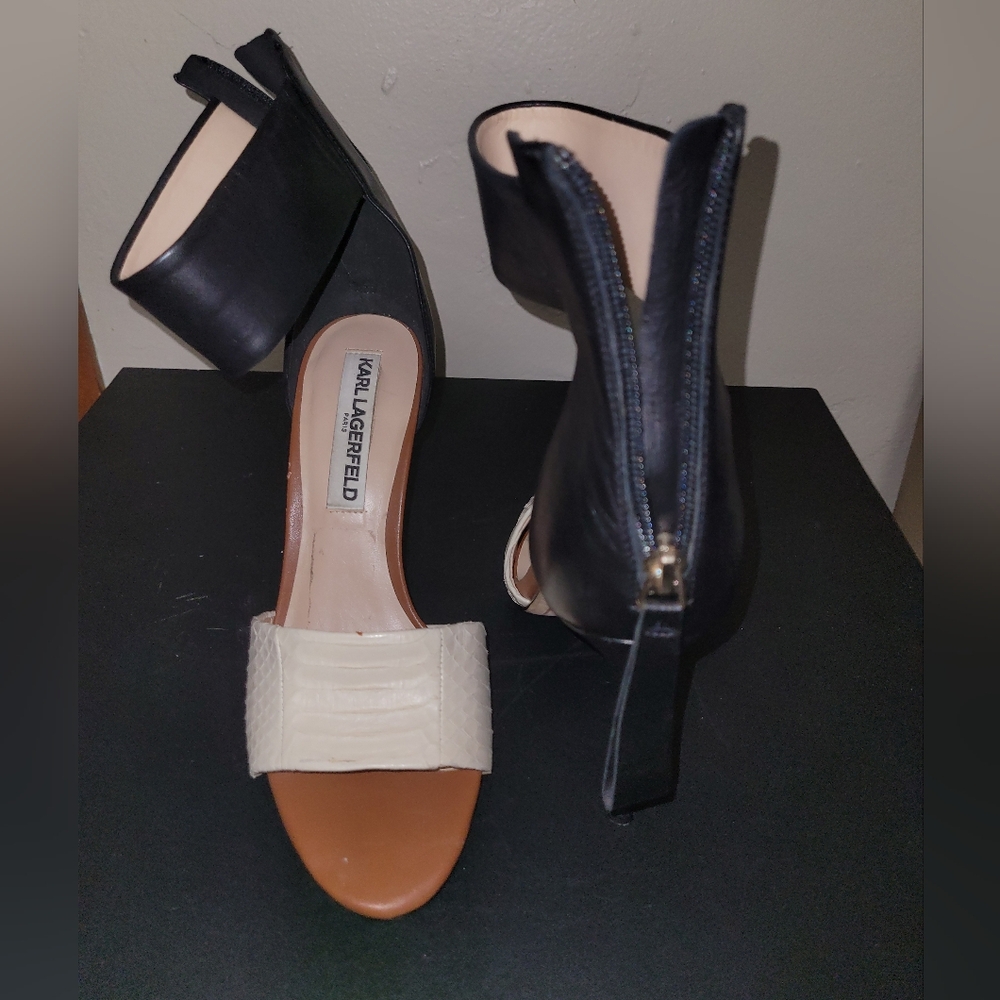 Karl Lagerfeld Paris Lakin Ankle Strap High Heels